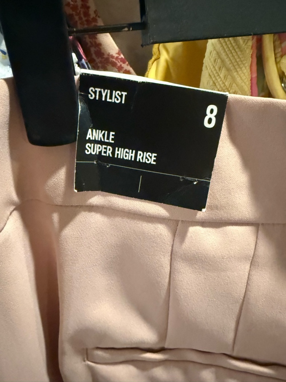 Express Super High-Waist Ankle Pants in Ballet Pink - Picture 6 of 8